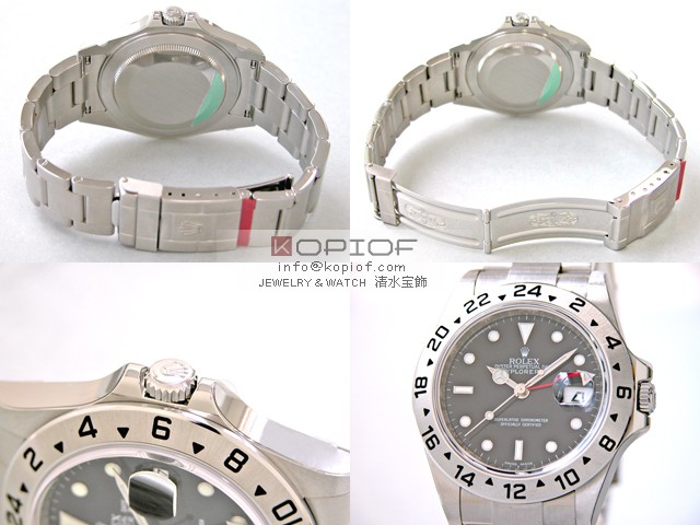 ロレックス ROLEX エクスプローラーII 16570 ブラックコピー腕時計代引き