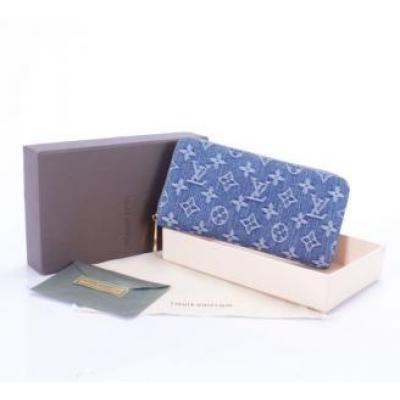 ルイ·ヴィトン Louis Vuitton デニム ECS007795 男性女性 長財布 ユニセックス ブルー最高品質コピー財布
