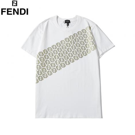 フェンディ FENDI メンズ/レディース 2色 クルーネック Tシャツ 綿 カップル 2020年新作コピー代引き安全口コミ後払い