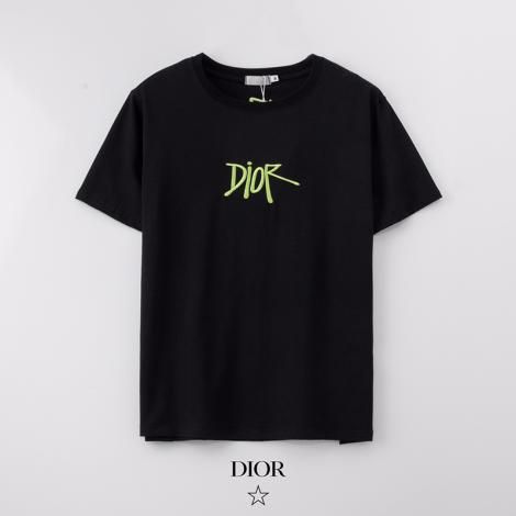 ディオール Dior メンズ/レディース 2色 クルーネック Tシャツ 綿 カップルコピーブランド激安販売専門店