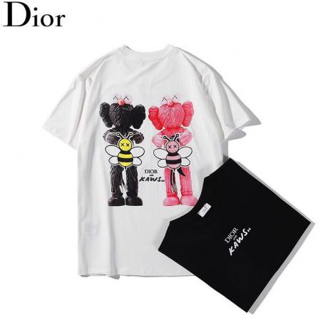ブランド可能ディオール Dior メンズ/レディース 2色 クルーネック Tシャツ 綿 カップル 高評価スーパーコピーブランド