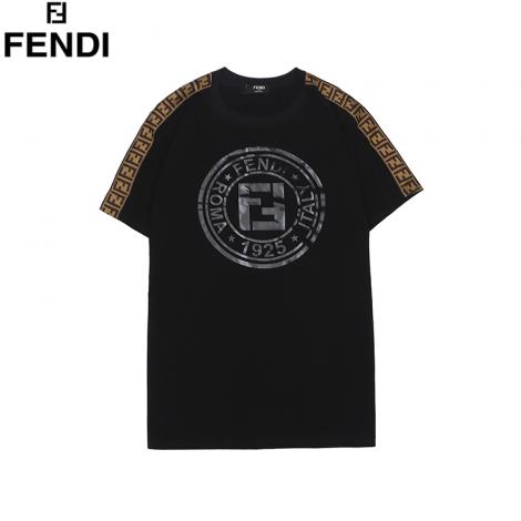 フェンディ FENDI メンズ/レディース 2色 クルーネック Tシャツ 綿 2020年春夏新作スーパーコピーブランド