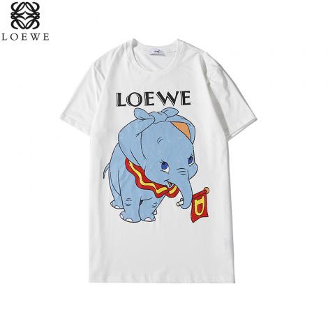 ロエベ LOEWE メンズ/レディース 2色 クルーネック Tシャツ 綿 カップル 2020年春夏新作激安販売専門店