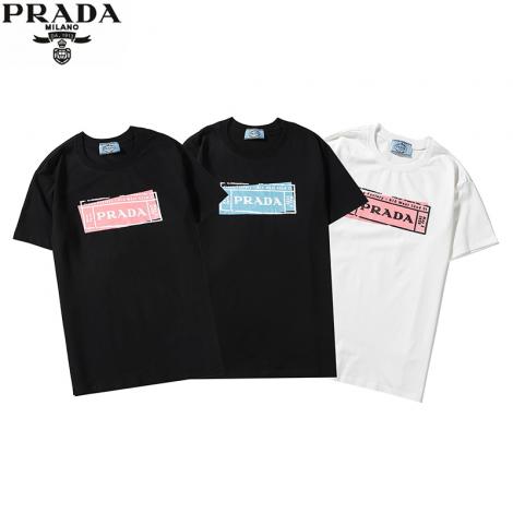 プラダ PRADA 3色 クルーネック Tシャツ 綿 2020年春夏新作レプリカ 代引き