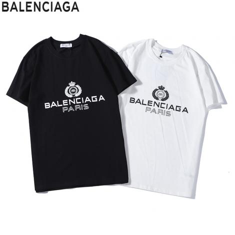 ブランド後払いバレンシアガ BALENCIAGA メンズ/レディース クルーネック Tシャツ 綿 2色 カップル 新品同様最高品質コピー代引き対応