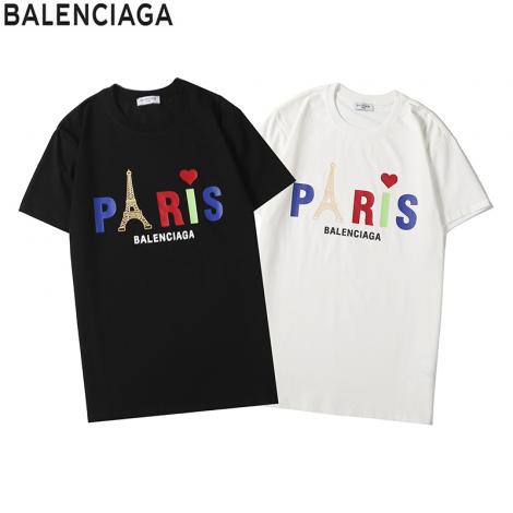 バレンシアガ BALENCIAGA メンズ/レディース 2色 クルーネック Tシャツ 綿 カップル 新作偽物販売口コミ