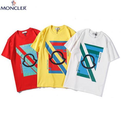 モンクレール MONCLER カップル クルーネック 綿 Tシャツ 3色 送料無料コピーブランド代引き