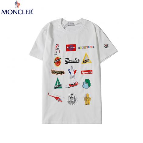 モンクレール MONCLER メンズ/レディース 2色 クルーネック Tシャツ 綿 カップル 高評価スーパーコピー国内発送専門店