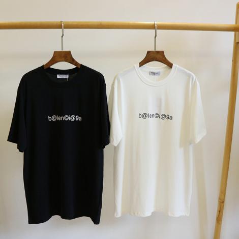 バレンシアガ BALENCIAGA メンズ/レディース カップル 2色 クルーネック Tシャツ 綿 新入荷コピー 販売