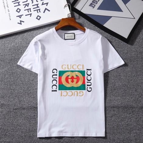ブランド後払いグッチ GUCCI メンズ/レディース カップル 3色 クルーネック Tシャツ 綿 人気レプリカ販売