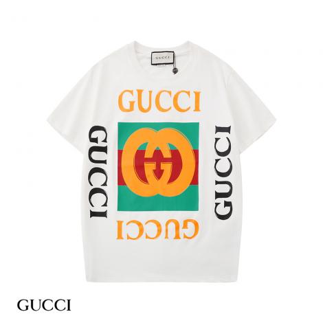 グッチ GUCCI メンズ/レディース クルーネック Tシャツ 綿 送料無料スーパーコピー代引き可能