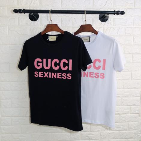 グッチ GUCCI メンズ/レディース 2色 クルーネック Tシャツ 綿 カップル 2020年春夏新作コピー 販売