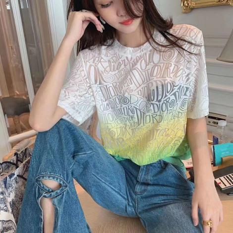 ブランド後払いディオール Dior メンズ/レディース クルーネック Tシャツ カップル 2020年春夏新作スーパーコピーブランド代引き