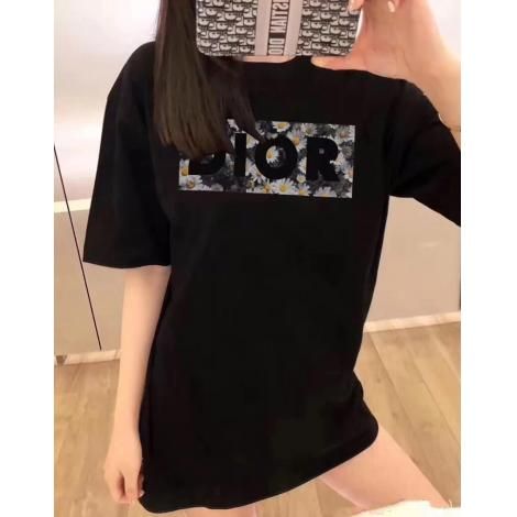 ブランド後払いディオール Dior メンズ/レディース カップル クルーネック Tシャツ 綿 2色 人気レプリカ激安代引き対応