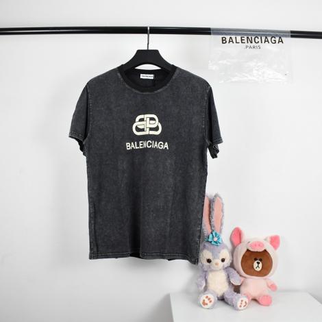 バレンシアガ BALENCIAGA メンズ/レディース カップル クルーネック Tシャツ 新品同様スーパーコピー国内発送専門店