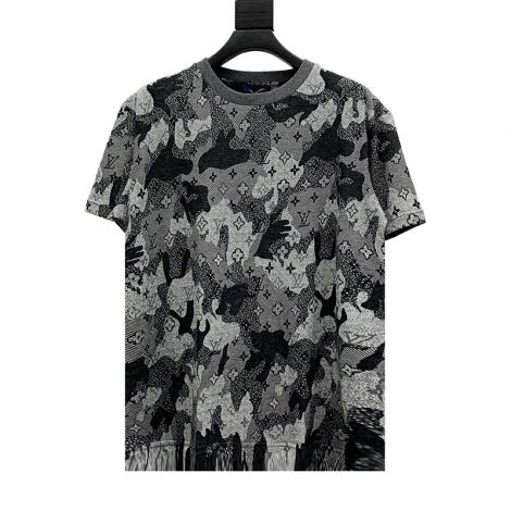 ルイヴィトン LOUIS VUITTON メンズ/レディース クルーネック Tシャツ 綿 人気コピー 販売