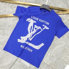 ブランド後払いルイヴィトン LOUIS VUITTON メンズ/レディース 2色 クルーネック  Tシャツ カップル 高評価スーパーコピー激安国内発送販売専門店