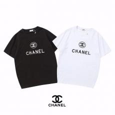 ブランド安全シャネル CHANEL メンズ/レディース 2色 クルーネック Tシャツ カップル 綿 送料無料コピー口コミ