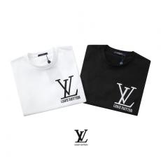 ルイヴィトン LOUIS VUITTON クルーネック Tシャツ 綿 カップル 2色 定番人気レプリカ販売