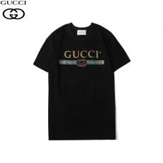 ブランド安全グッチ GUCCI メンズ/レディース カップル 2色 クルーネック Tシャツ 綿 2020年新作激安販売専門店