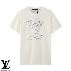 ルイヴィトン LOUIS VUITTON メンズ/レディース カップル 2色 クルーネック 綿 Tシャツ 新作激安販売専門店