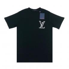 ルイヴィトン LOUIS VUITTON メンズ/レディース カップル クルーネック 2色 綿 Tシャツ 定番人気スーパーコピー激安安全後払い販売専門店