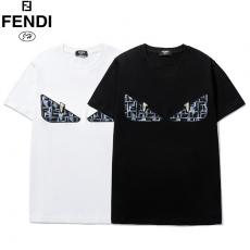 ブランド安全フェンディ FENDI メンズ/レディース クルーネック 綿 Tシャツ 2色 高評価スーパーコピー通販