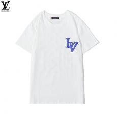 ブランド販売ルイヴィトン LOUIS VUITTON メンズ/レディース カップル クルーネック 綿 Tシャツ 2色  新品同様コピー最高品質激安販売