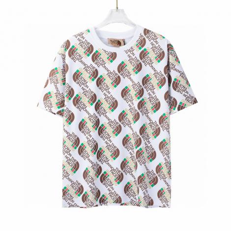 グッチ The North Face 注目商品 GUCCI メンズ/レディース カップル クルーネック2色 Tシャツ 累積売上額第3位獲得 2021年新作ブランドコピー 安全優良サイトline