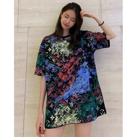 カップル LOUIS VUITTON 最新作人気 男女兼用 クルーネック Tシャツ ルイヴィトン モノグラム 注目度抜群スーパーコピー代引き国内発送安全後払い優良サイト