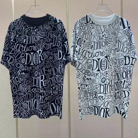 ディオール 男女兼用 カップル Tシャツ 2色 クルーネック カジュアル Dior 2021年春夏新作 関税込スーパーコピー 国内後払い優良サイト