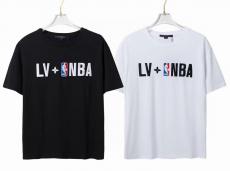 新作即完売必至 ルイヴィトン NBA カップル 2色 クルーネック Tシャツ 綿 LOUIS VUITTON メンズ/レディース カジュアル 早い者勝ち格安コピー口コミ