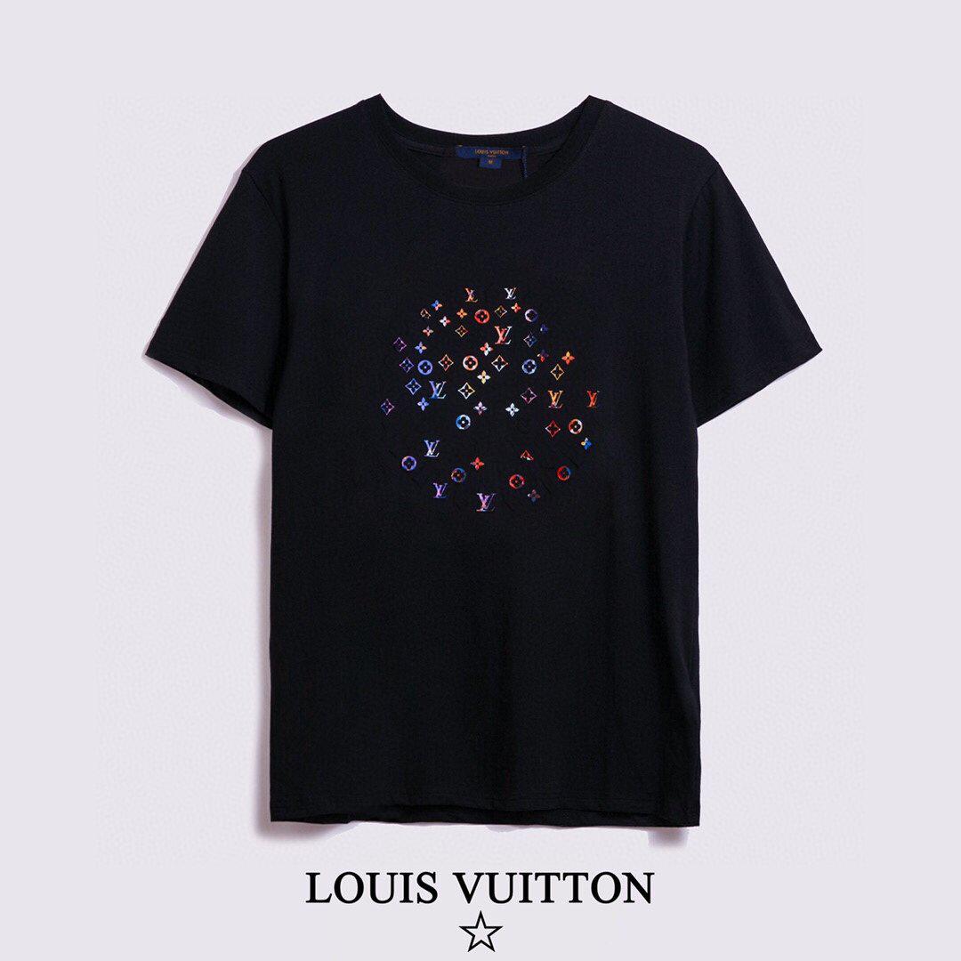 美品 ルイヴィトン LOUIS VUITTON ニット セーター ロゴ刺繍 カシミヤ100％ 無地 トップス レディース イタリア製 M ネイビー