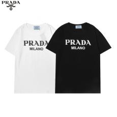 PRADA プラダ 字母ロゴ 新作プリント綿通気ラウンドネック Tシャツ本当に届くブランドコピーちゃんと届く国内発送後払い店