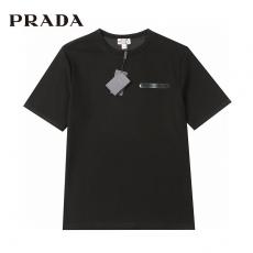 メンズ/レディース Tシャツ クルーネック プラダ 2色 綿 百搭 大人気新作 すぐにお届け PRADA M L XL XXL XXXLレプリカ販売工場直営口コミ