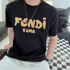 FENDI フェンディ 2色レジャー字母ロゴ シンプルさ メンズレディース定番Tシャツ人気 本当に届くスーパーコピー国内安全優良サイト