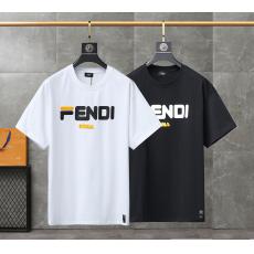 フェンディ FENDI 2色定番字母ロゴ レジャー快適通気メンズレディース高級人気 レプリカ販売Tシャツ工場直売サイト ランキング