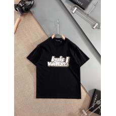 ルイヴィトン LOUIS VUITTON  メンズレディースTシャツ緩い服新作レジャー半袖印刷2色 スーパーコピー激安販売工場直営専門店