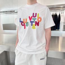 大注目 ヴィトン LOUIS VUITTON  2色新作メンズレディース百搭  快適Tシャツ美しい綿ファッション ブランドコピー工場直売販売おすすめ店