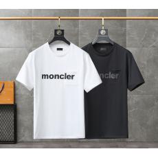 累積売上額TOP2 MONCLER モンクレール 2色字母ロゴ レジャーメンズレディーストレンドシンプルさ 百搭  Tシャツ スーパーコピーTシャツ通販