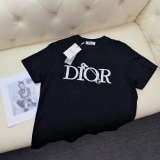Dior ディオール メンズレディース刺繍新作レジャー半袖快適ファッション高級良い高級高級2色 ブランドコピーTシャツ工場直売優良店