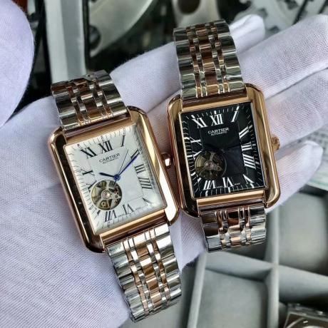 Miページ☆Cartier 腕時計 カルティエ Cartier 機械式メンズWATCH耐久性牛革 革ベルト人気42mm
