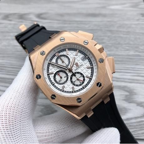 AUDEMARS PIGUET オーデマピゲ クォーツメンズクロノグラフWATCH耐久性ラバーベルトロイヤルオークオフショア44mm26401本当に届くブランドコピー国内安全店line