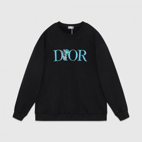 手元に在庫あり Dior ディオール メンズレディース緩い服刺繍ラウンドネック 新作高品質高級感 2色 国内発送Lineライン
