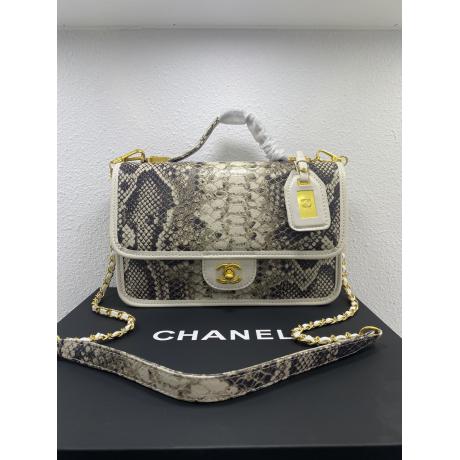シャネル CHANEL 定番 新款ファッション小さな四角いバッグトートバッグリンゲチェーンヘビ柄2色 激安販売バッグ専門店