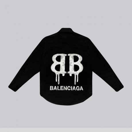 売上額TOP12 バレンシアガ BALENCIAGA 綿印刷高品質コートシャツ 格安後払いちゃんと届く