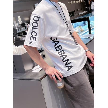 安心保証 Dolce&Gabbana ドルチェ＆ガッバーナ メンズレディースTシャツラウンドネック 半袖标志高級2色 代引き販売格安