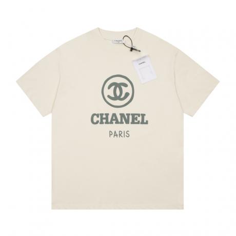 シャネル CHANEL メンズレディースTシャツ緩い服半袖百搭  印刷高品質2色 偽物工場直営ランキング