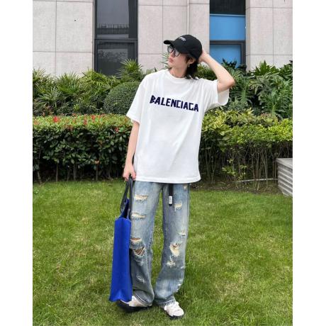 バレンシアガ BALENCIAGA メンズレディースTシャツラウンドネック レジャー半袖印刷ファッション2色 激安工場直営店対応