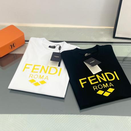 FENDI フェンディ メンズレディースTシャツ綿新作半袖印刷高品質同じ